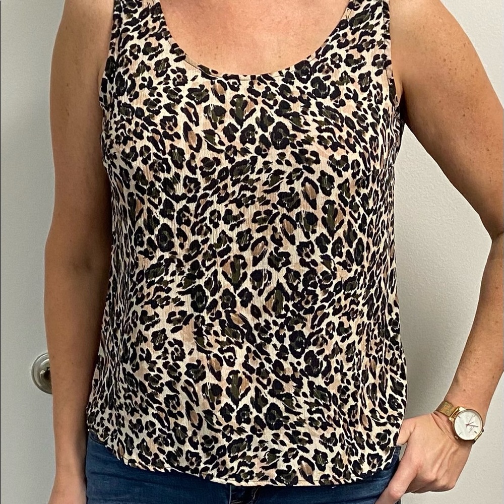 Tank top with matching mask, animal print